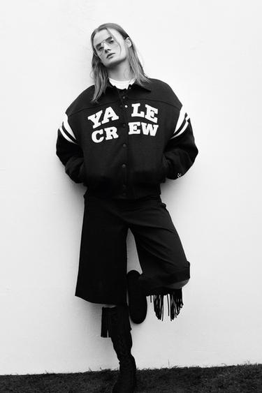 BOTTES À FRANGES ET LACETS EN CROÛTE DE CUIR - Noir de Zara - Image 1