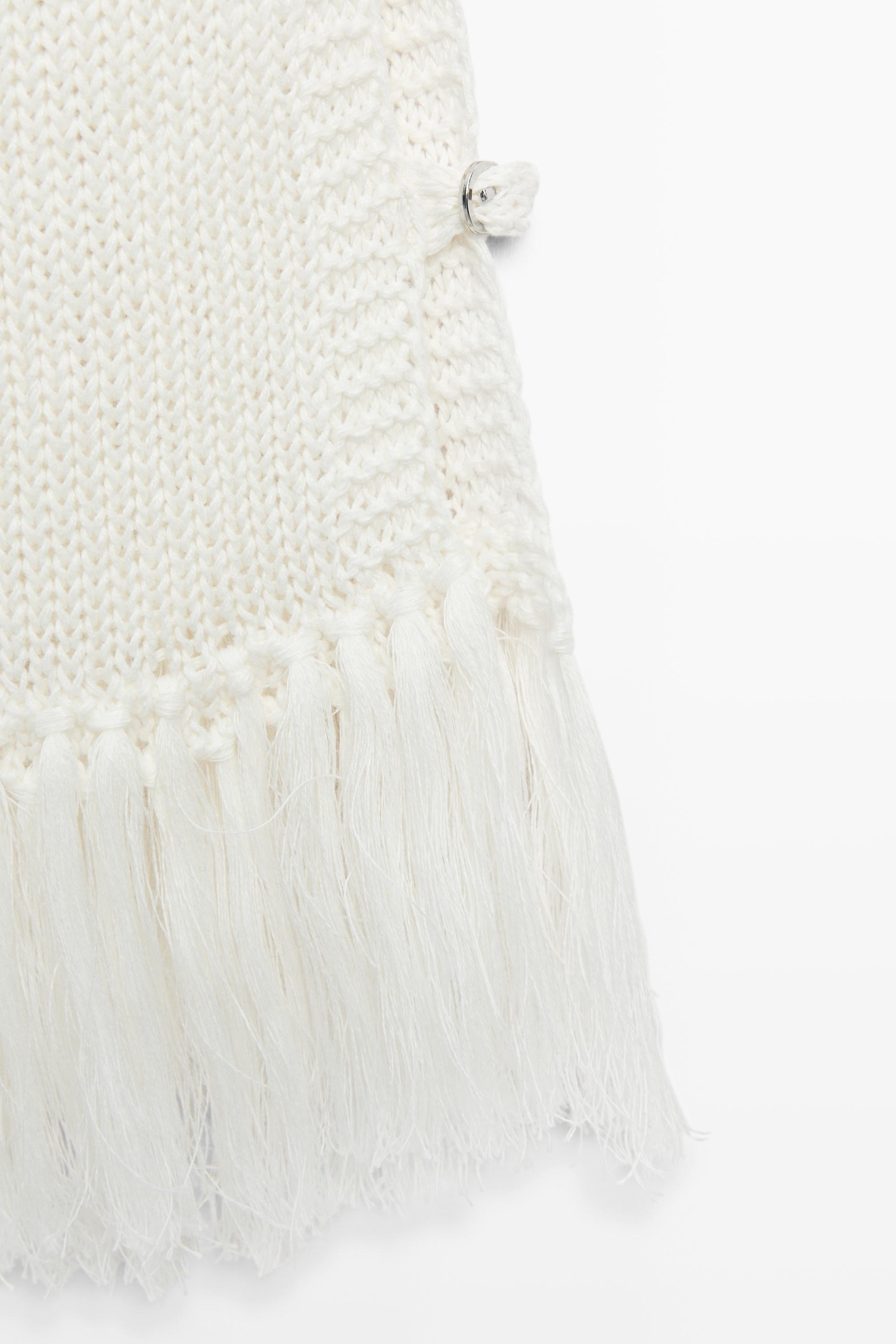 Fringe detail knit top - STUDIO