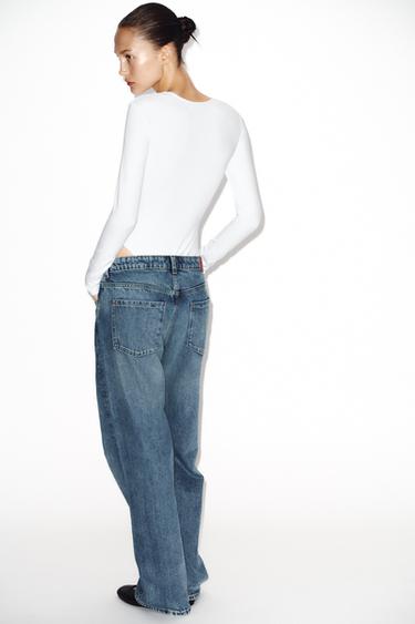 LONG SLEEVE POLYAMIDE BODYSUIT - White by Zara - Image 4