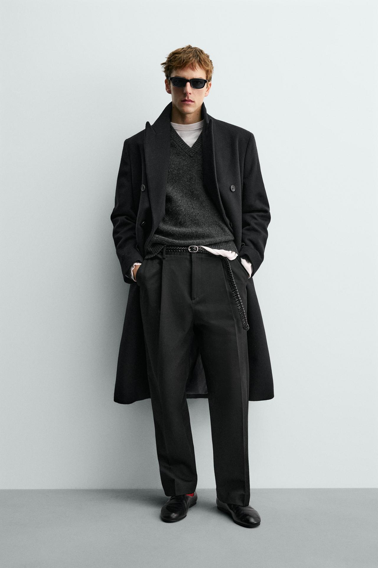 ZARA RELAXED FIT PLEATED PANTS AARON LEVINE X ZARA