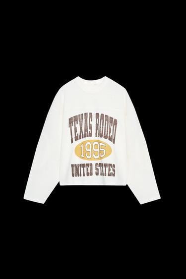 SWEATSHIRT MIT TEXT - Cremefarben von Zara - Bild 0