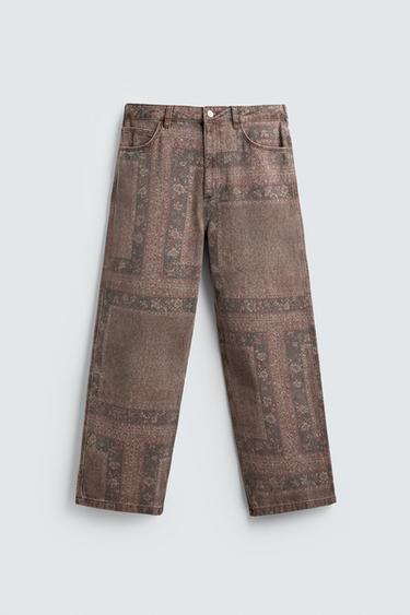 PANTALON BAGGY FIT IMPRIMÉ BANDANA - Imprimée de Zara - Image 5