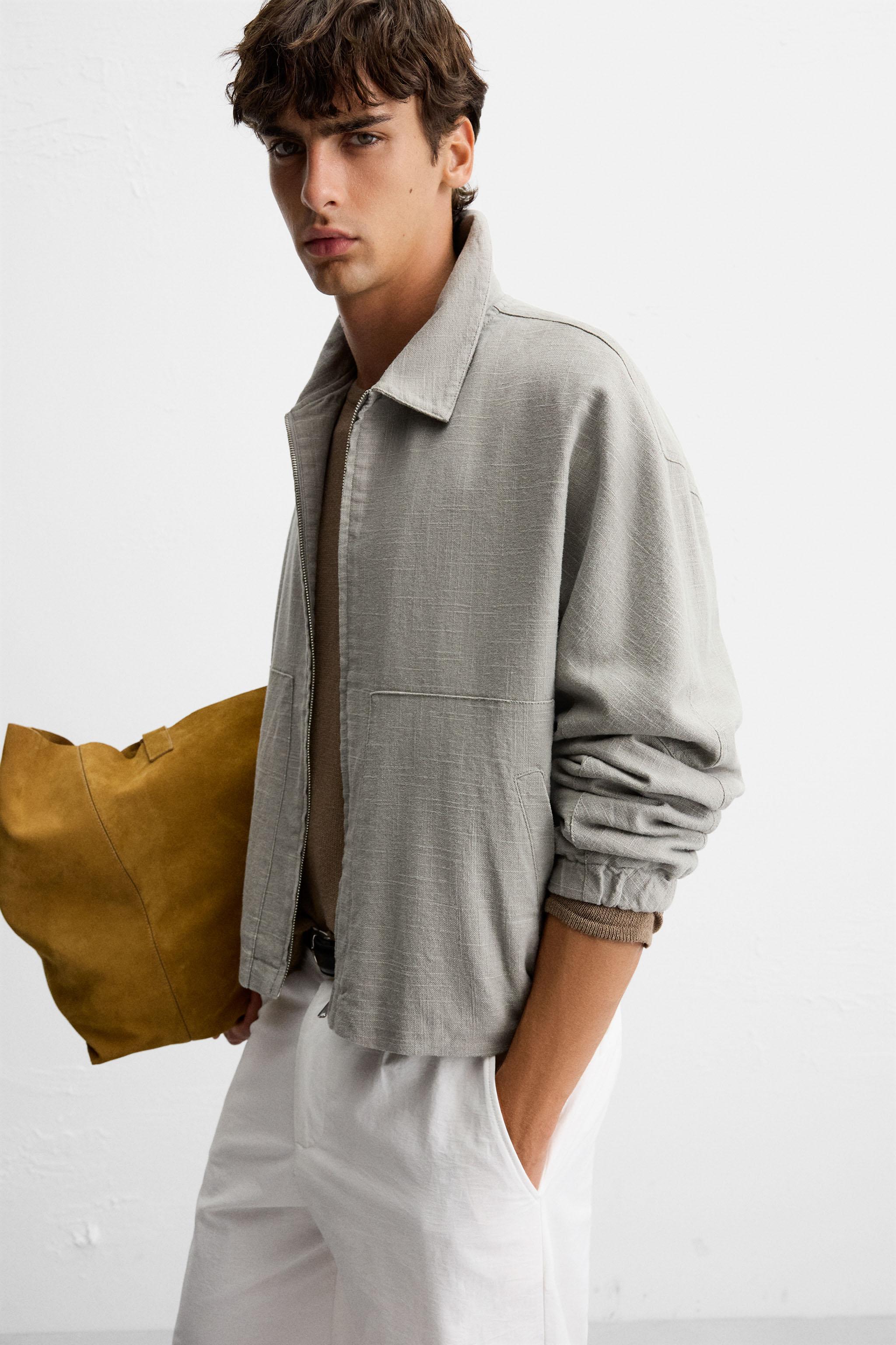 BLOUSON STRUCTURÉ LIN ET COTON