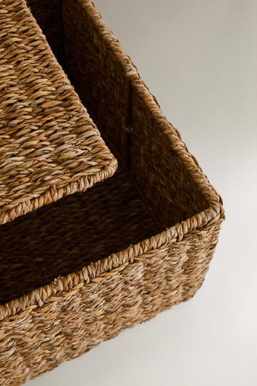 PANIER EN ALGUES COUVERCLE - Marron de Zara - Image 1