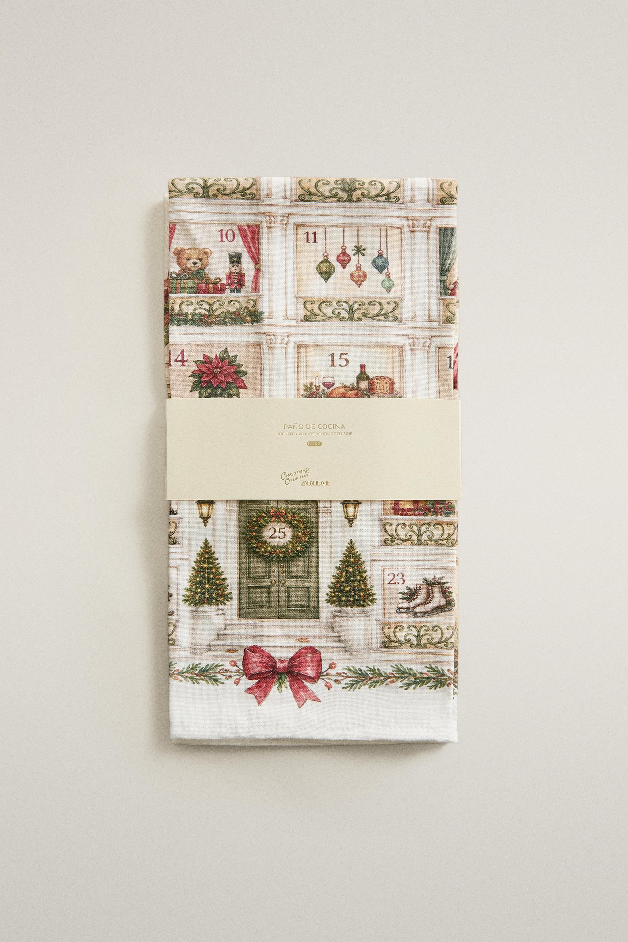 CHRISTMAS PRINT KITCHEN TOWELS (PACK OF 2)
