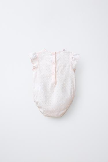 BODY PLUMETIS BRODÉ - Rose pâle de Zara - Image 1