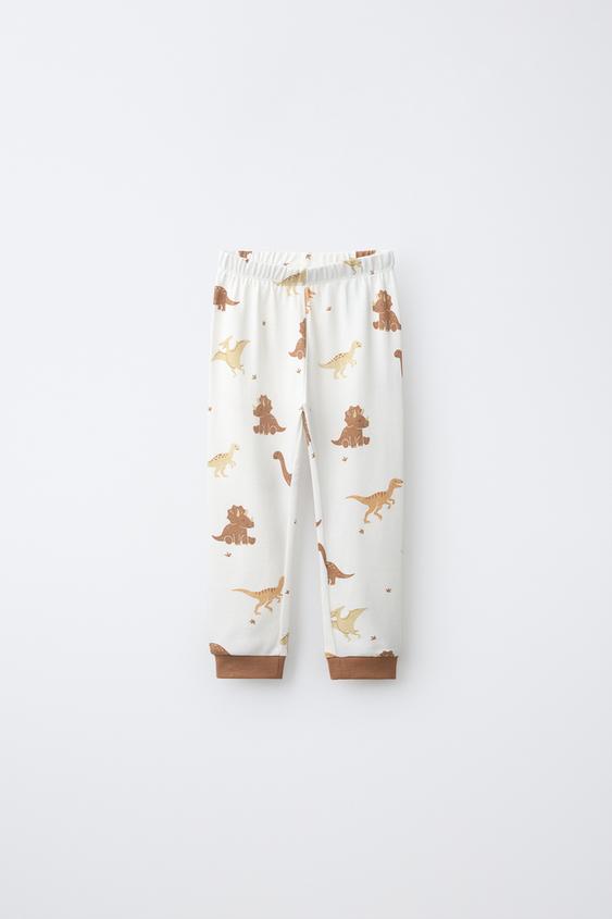 1 1/2-6 ANS / PYJAMA À IMPRIMÉ DINOSAURES - Marron clair de Zara - Image 3
