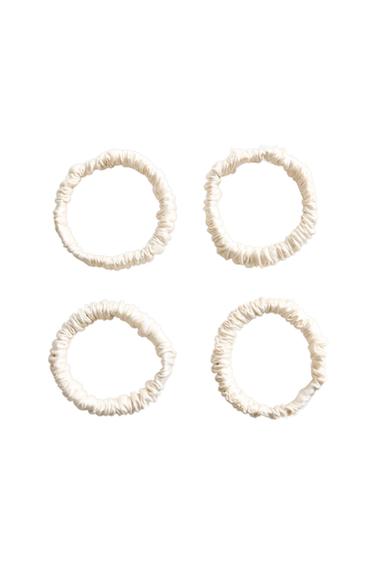 FINE MULBERRY SILK SCRUNCHIE - Ivory by Zara
