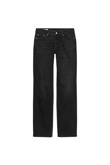 TRF LOW-RISE STRAIGHT JEANS - Black by Zara