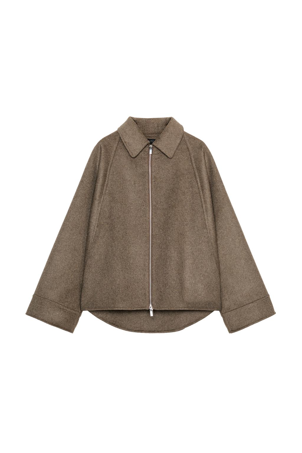 WOOL BLEND ZIPPER JACKET ZW COLLECTION - image 3