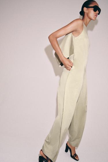 ZW COLLECTION JUMPSUIT WITH OPEN BACK - Beige by Zara - Image 3