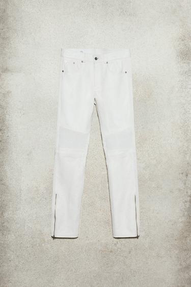 루도빅 드 생 세르넹 x ZARA 바이커 레더 팬츠 - Zara 스크래치 화이트
