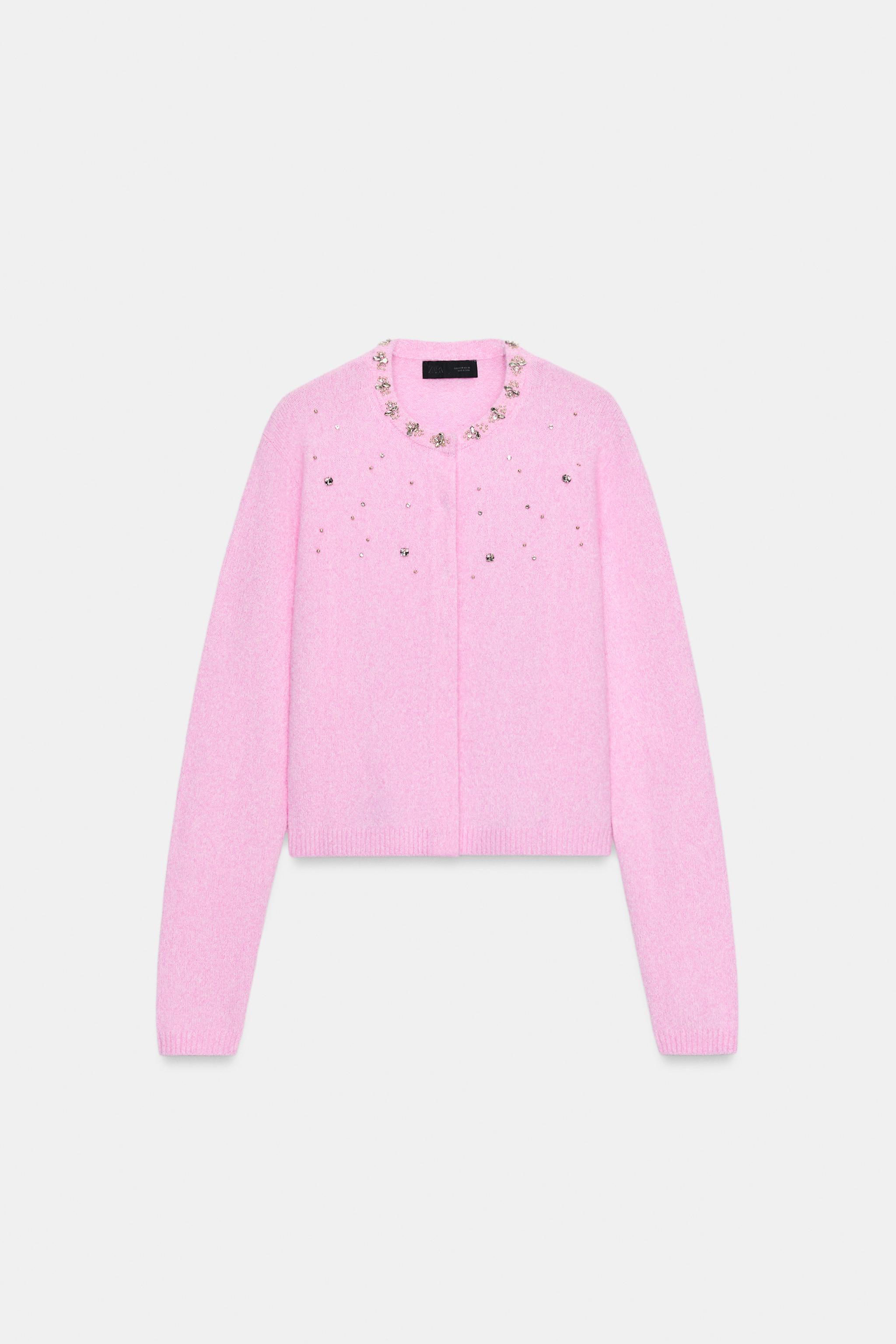 GILET EN MAILLE FANTAISIE BIJOU