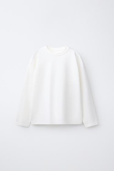 ОДНОТОННИЙ ЛОНГСЛІВ - Білий Zara