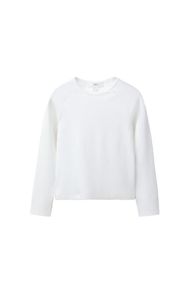 RAGLAN SLEEVE T-SHIRT WITH MODAL - White by Zara