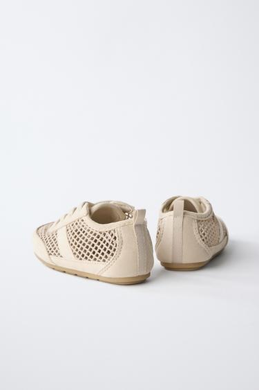 BASKET EN RÉSILLE - Blanc écru de Zara - Image 5