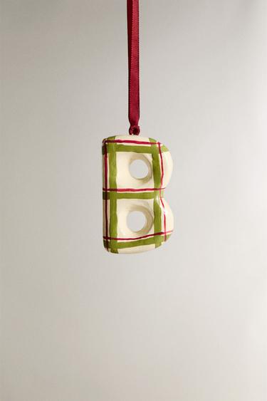 LETTER B CHRISTMAS TREE DECORATION - Ecru by Zara - Image 0