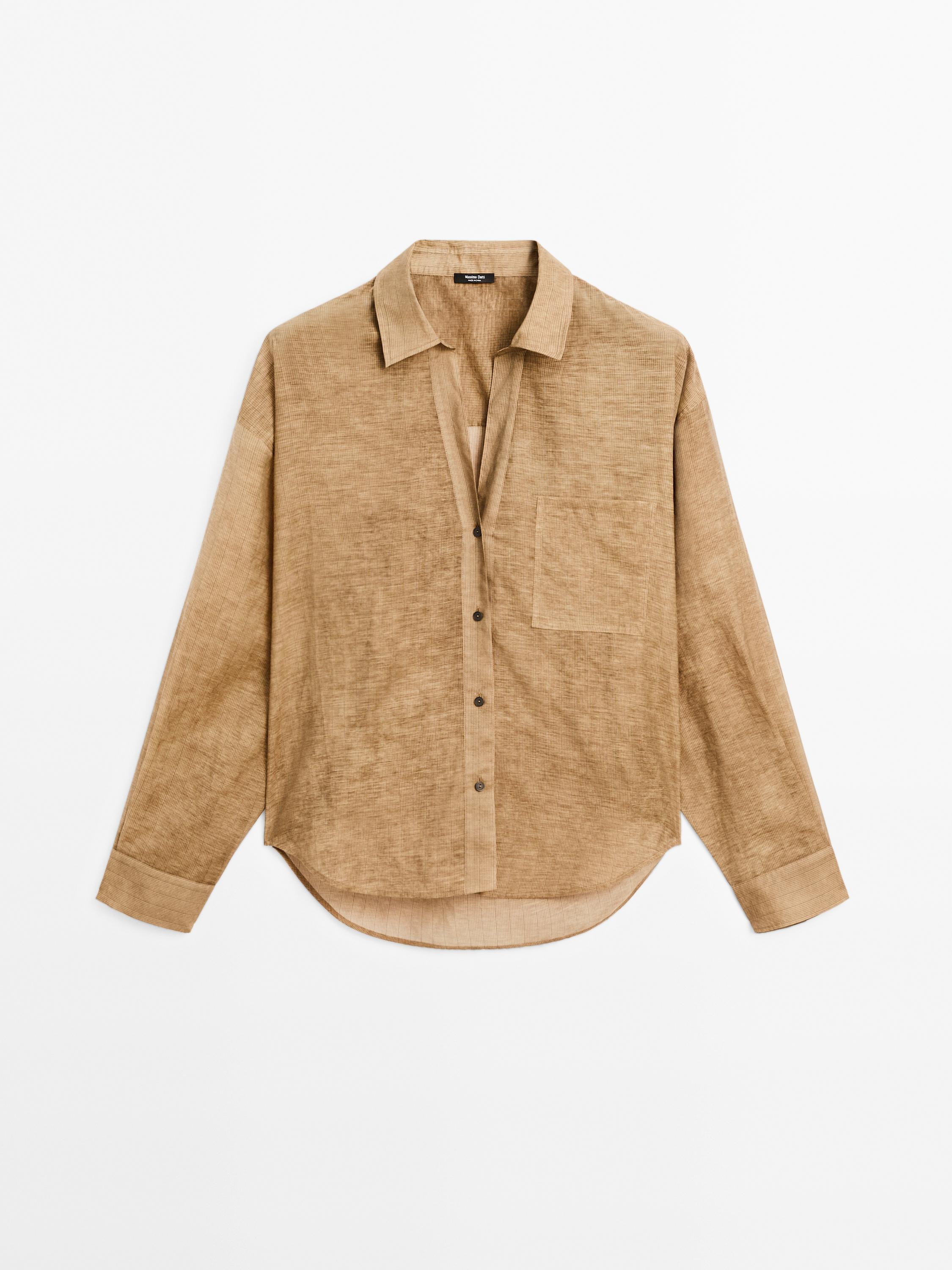 Chemisier à rayures en coton mélangé