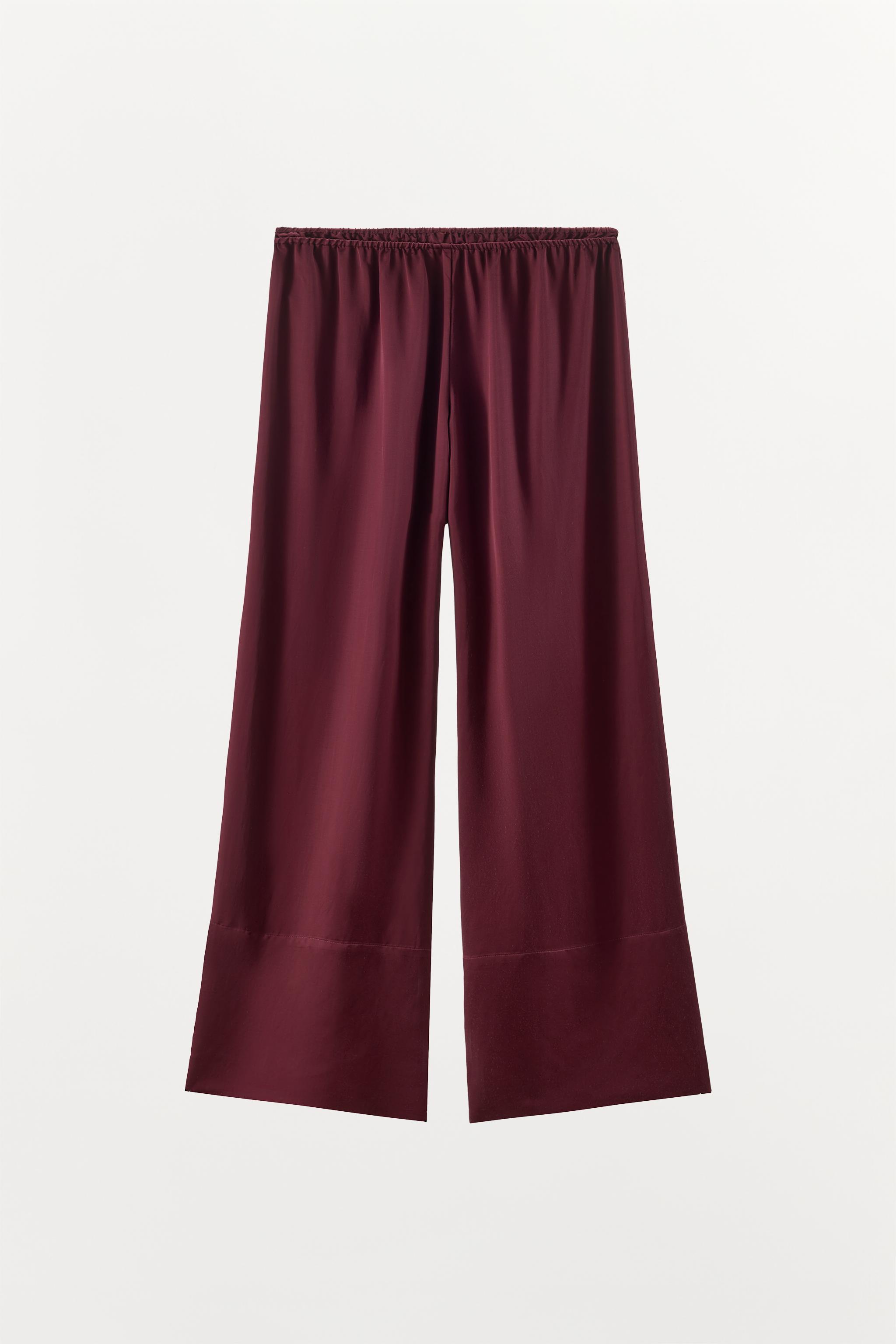 DOUBLE-WAISTBAND WIDE-LEG PANTS