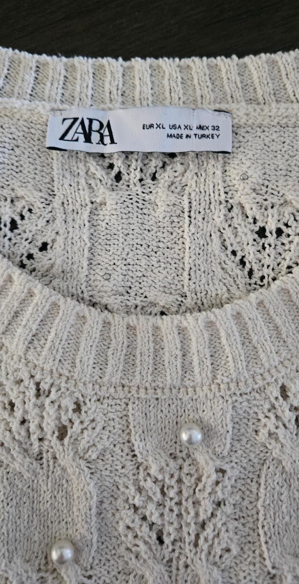 KNITWEAR TOP WITH FAUX PEARLS - Image 3