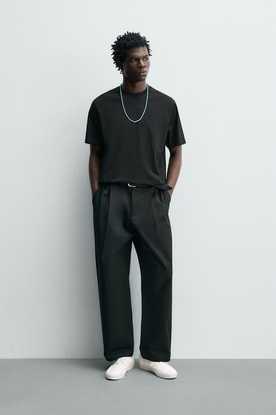 CAMISETA MEDIUM WEIGHT REGULAR FIT ORIGINS - Negro de Zara - Imagen 0