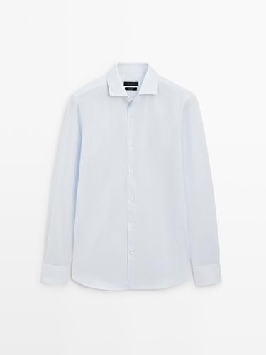 Camisa estructura 100% algodón - Raya verde de Zara