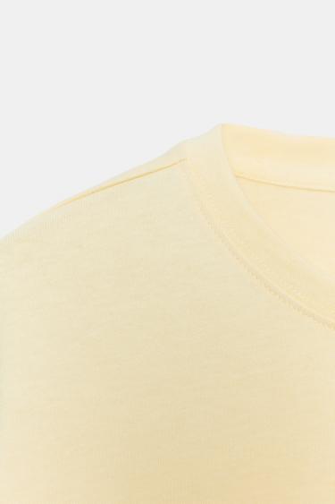 T-SHIRT COURT OVERSIZE - Jaune de Zara - Image 5