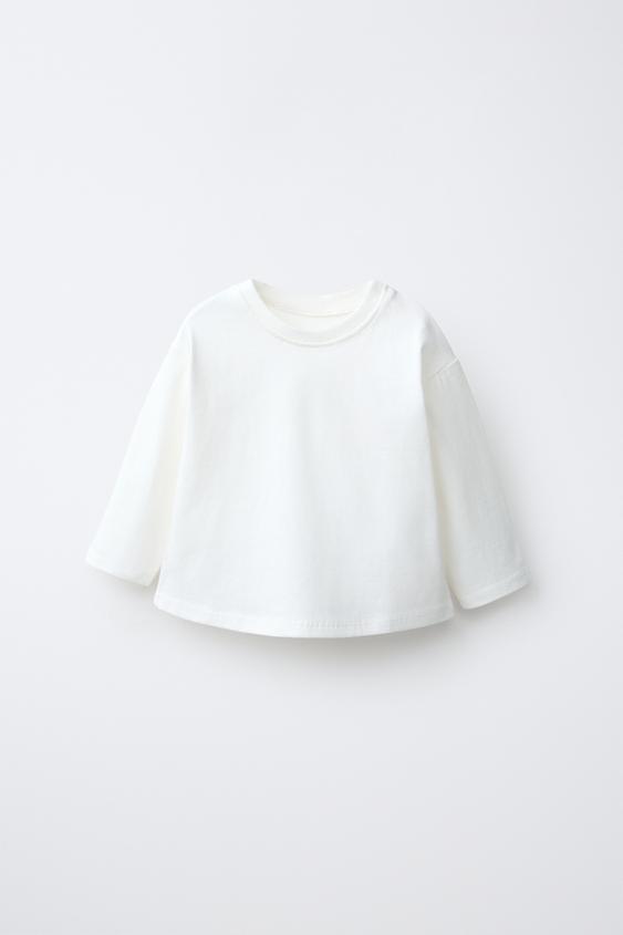 PLAIN T-SHIRT - Ecru by Zara - Image 0