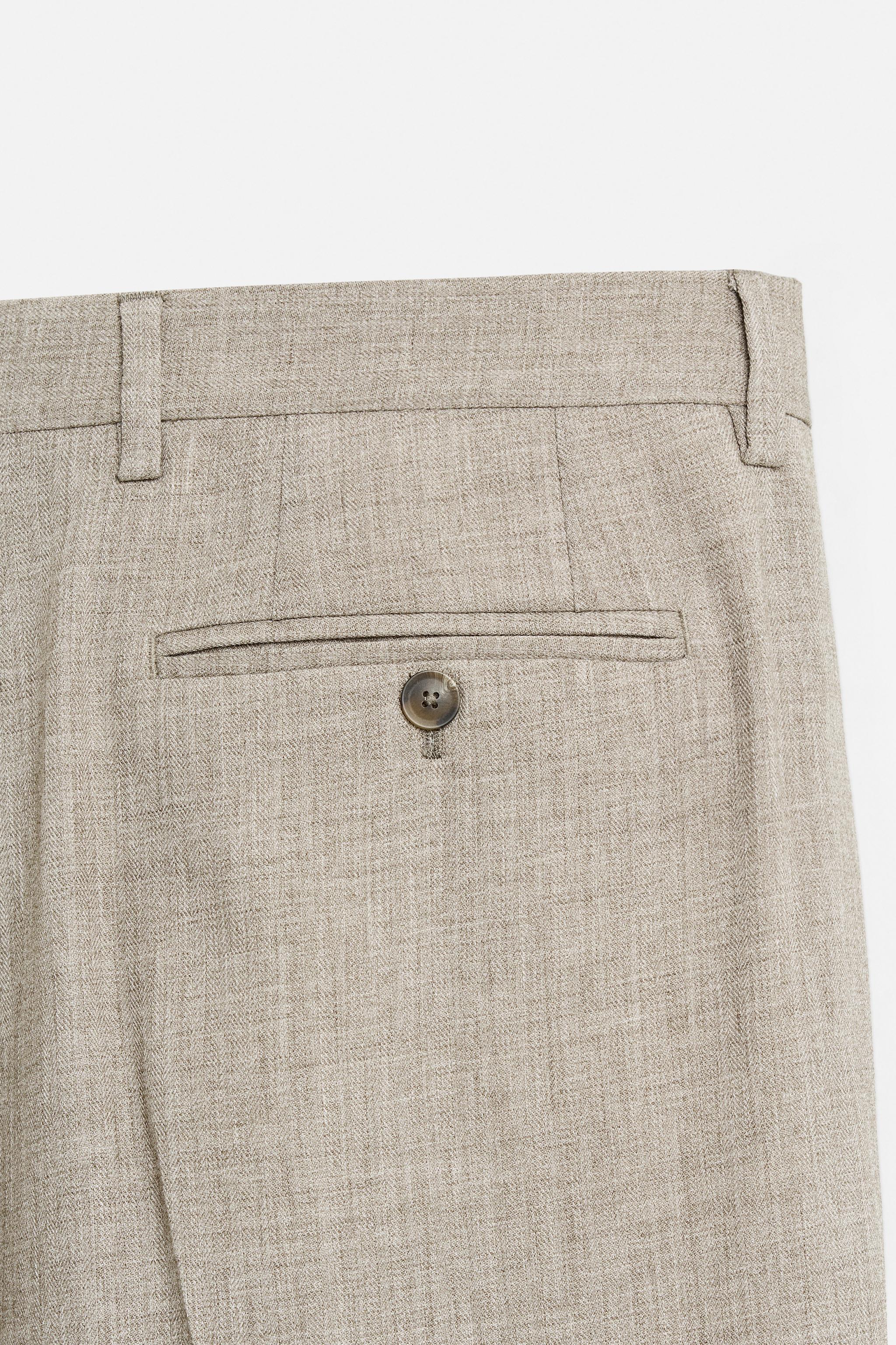 WOOL SUIT PANTS - Beige | ZARA United States