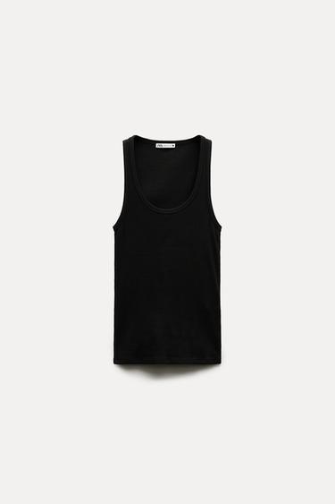 FİTİLLİ PAMUKLU KOLSUZ TANK TOP_4