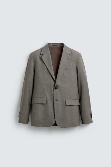BLAZER بدلة مريحة - بيج by Zara