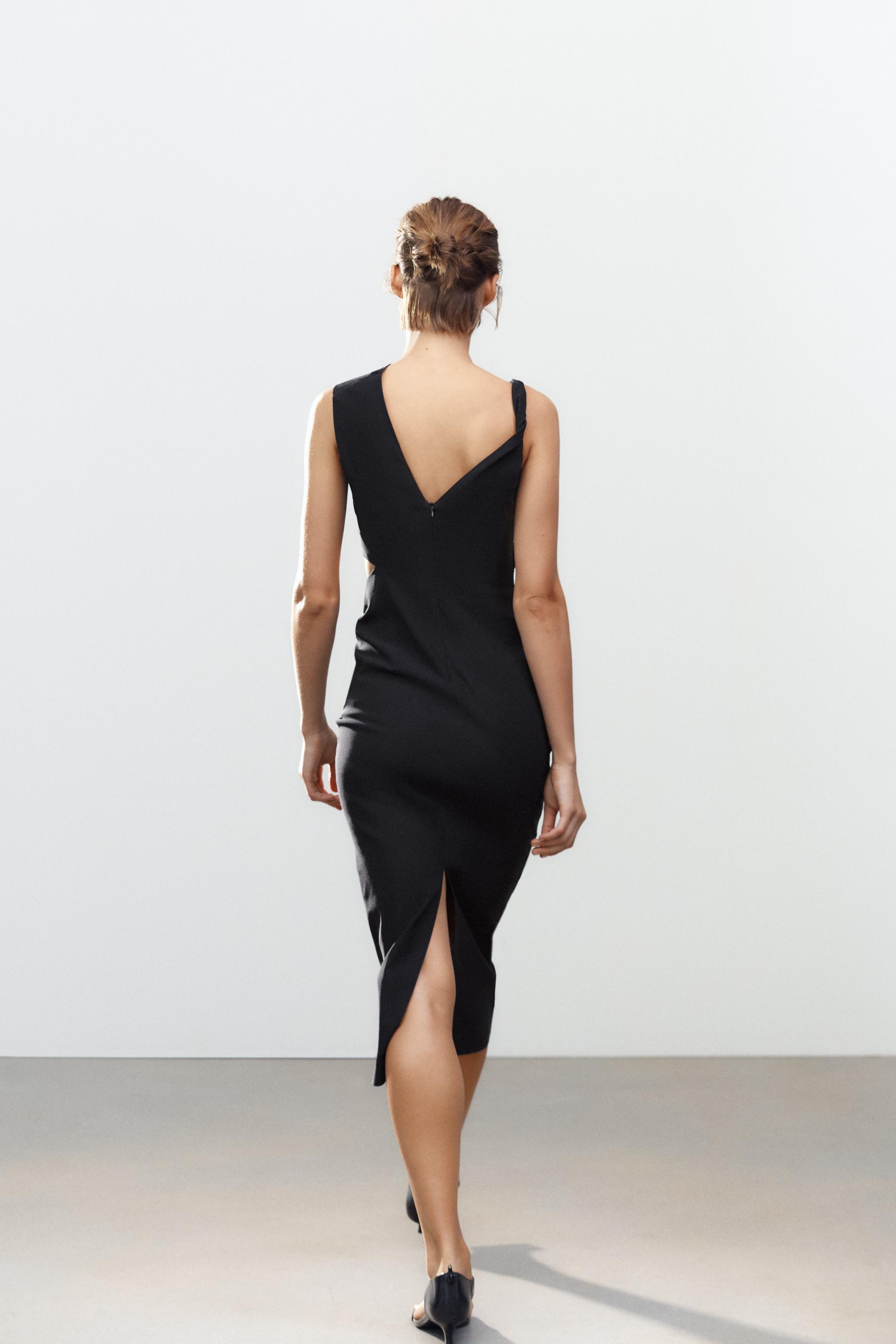 CURVE THE LBD UPCYCLED LEATHER DRESS – AS by DF
