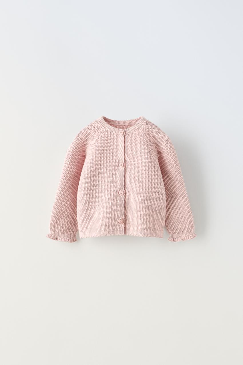 Knit Cardigan - Light pink - Ladies