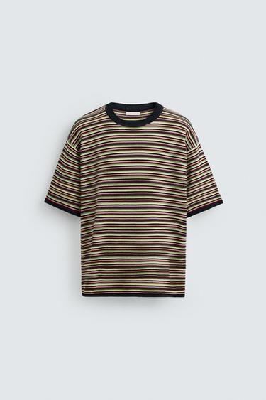 CAMISETA PUNTO RAYAS - Multicolor de Zara