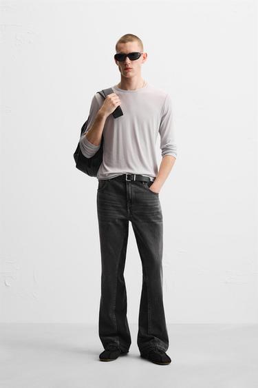 ДЖИНСИ КЛЬОШ - Чорний Zara