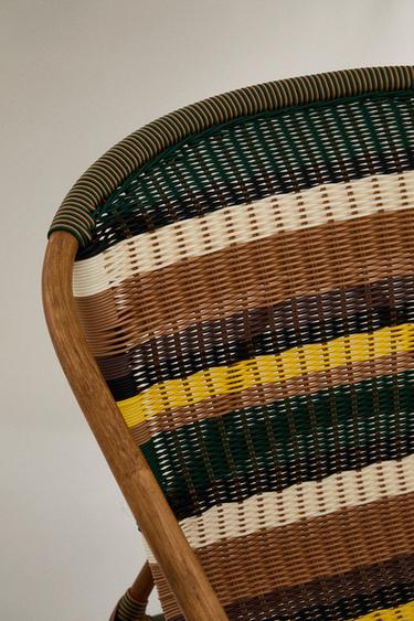 MULTICOLOURED WOVEN CHAIR X COLLAGERIE - striped by Zara - Image 3