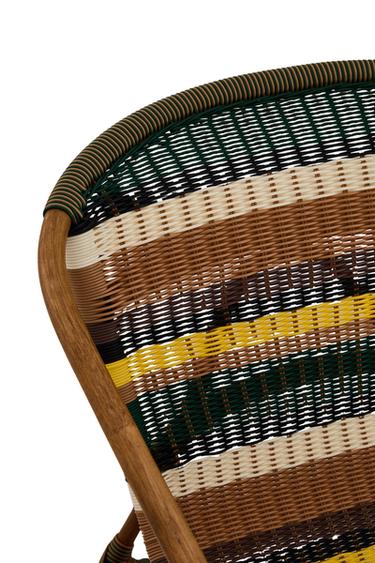 Zara MULTICOLORED WOVEN CHAIR X COLLAGERIE - striped