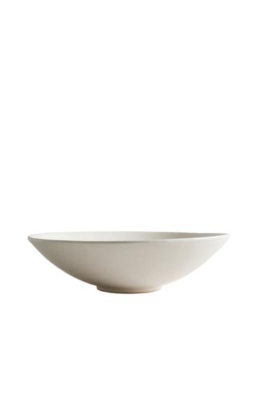 PLAIN STONEWARE SERVING DISH - Cream by Zara