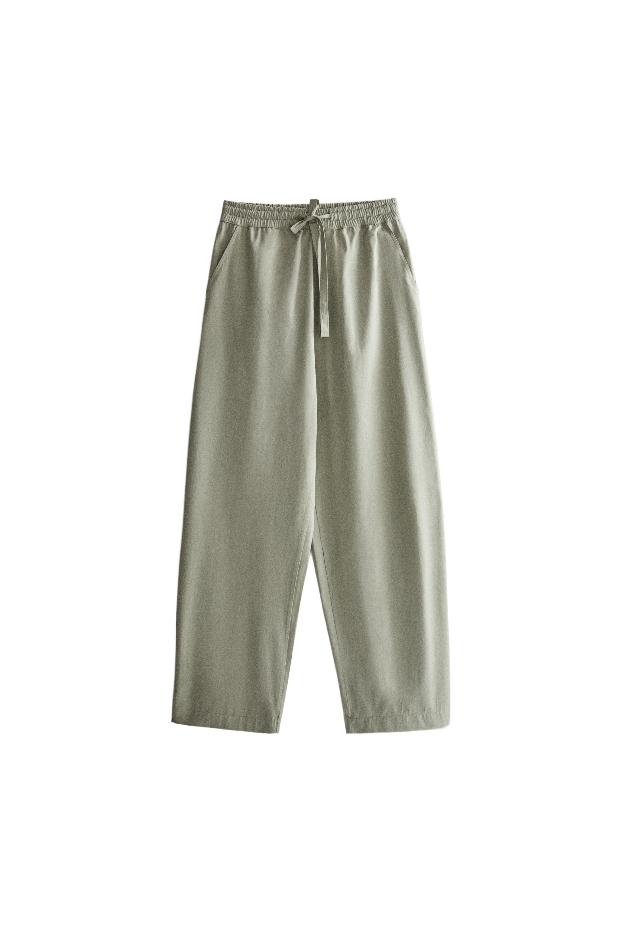 POPLIN PANTS - Mid-green | ZARA United States