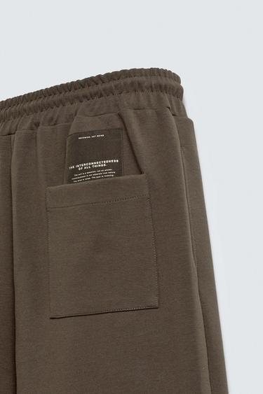 PANTALON INTERLOCK ÉTIQUETTE - Chocolat de Zara - Image 10