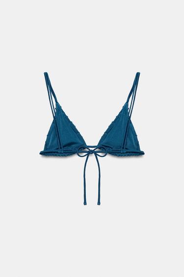 TOP BIKINI AVEC LIENS ET NŒUDS - Bleu de Zara - Image 7
