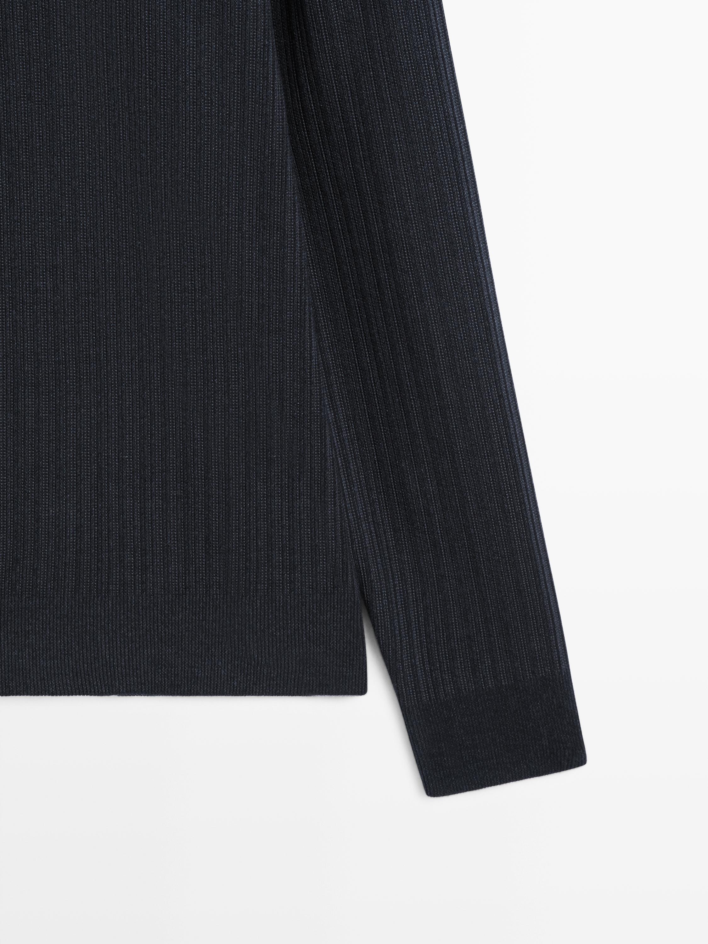 Pull en maille à col camionneur zipp