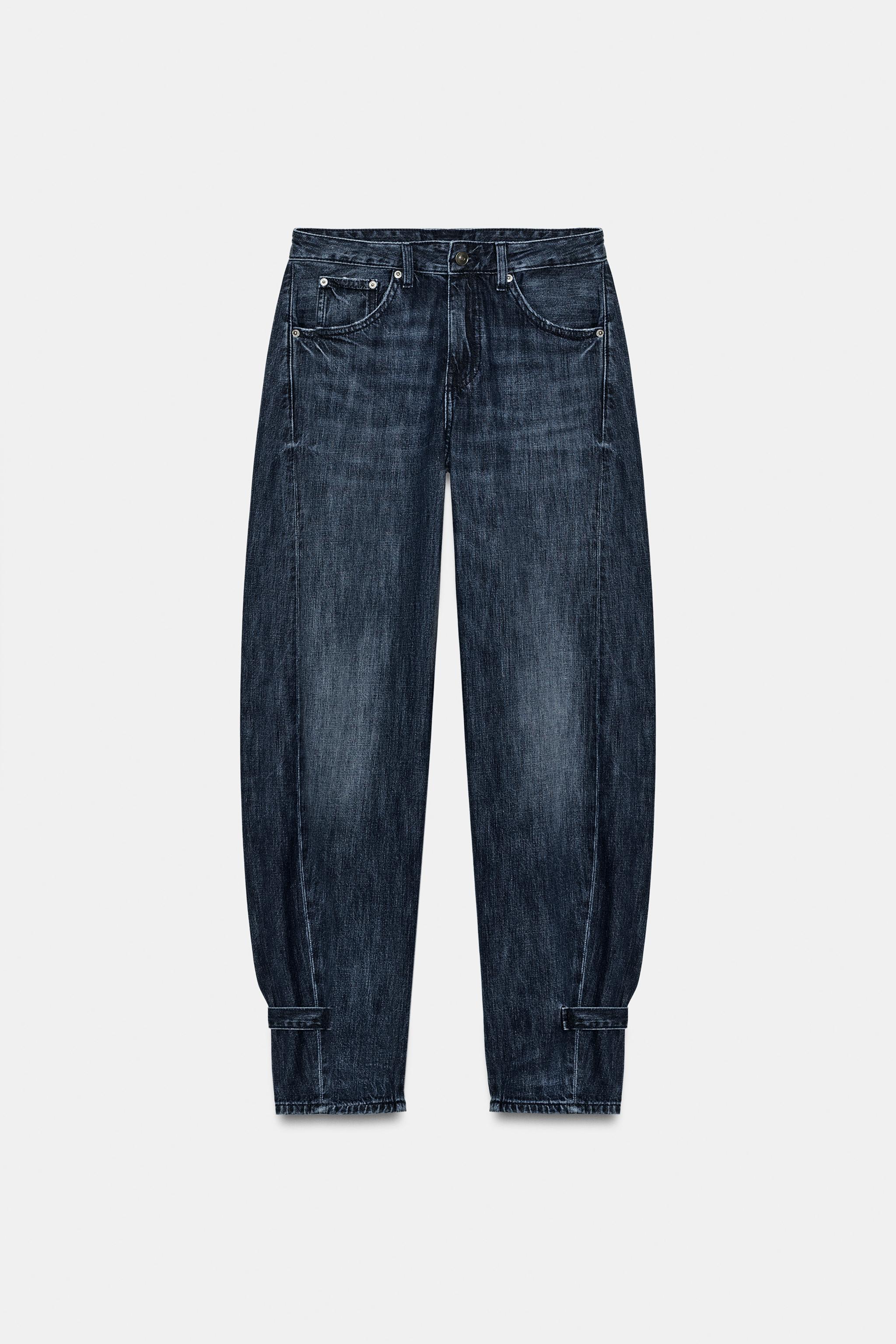 JEANS TRF BALLOON AVEC PATTES TAILLE NORMALE