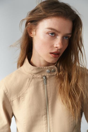 VESTE EFFET DÉLAVÉ - Marron clair de Zara - Image 1