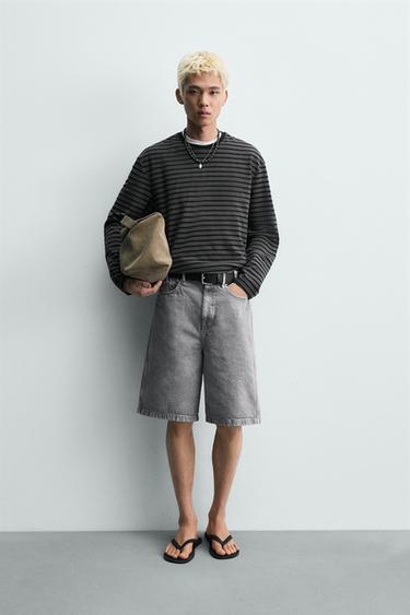 BAGGY FIT BERMUDA SHORTS - Faded blue by Zara