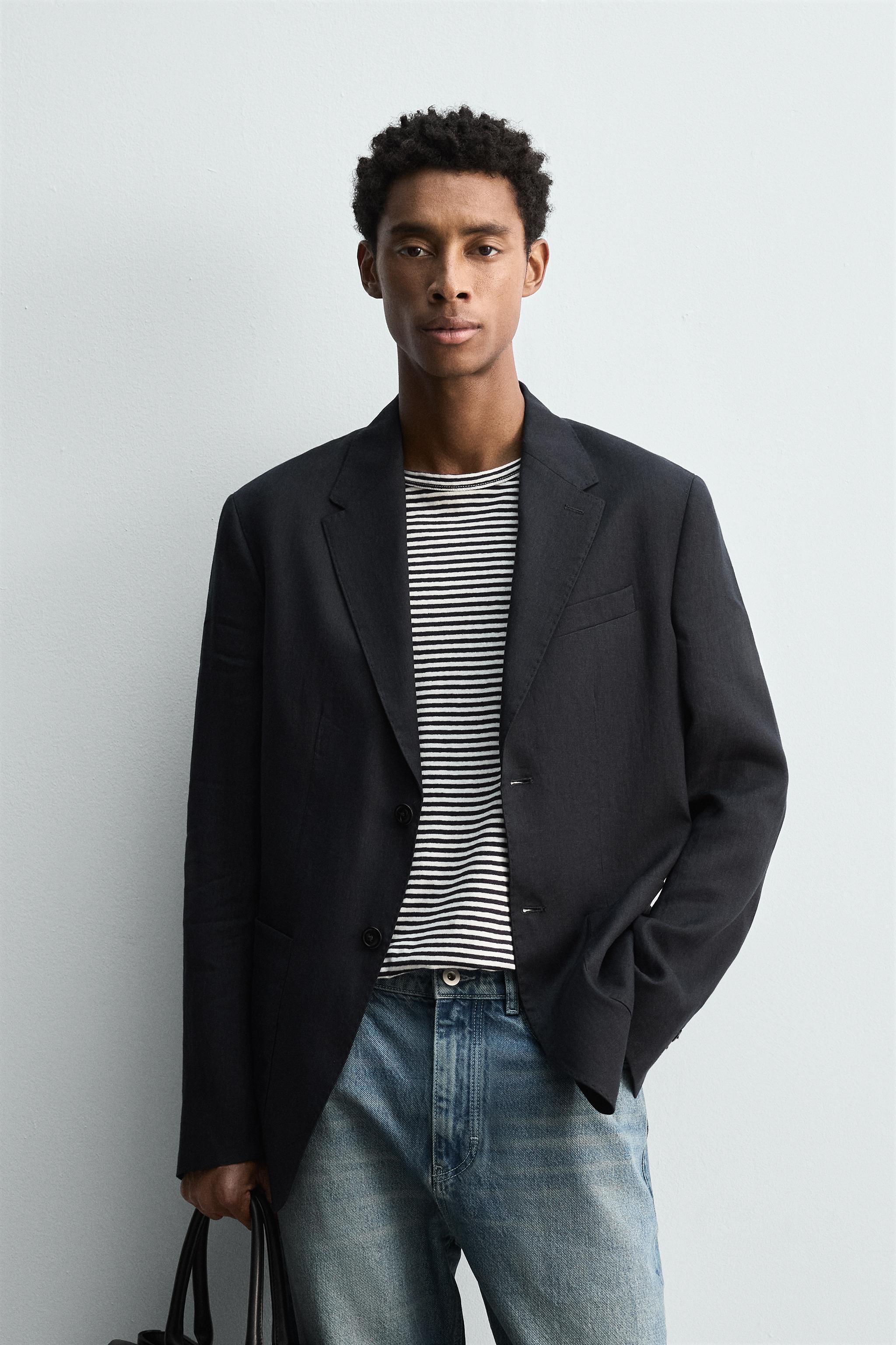 リネン　ブレザー　ZARA ピスタチオ リネン混紡 ジャケット ZARA ピスタチオ - メルカリ