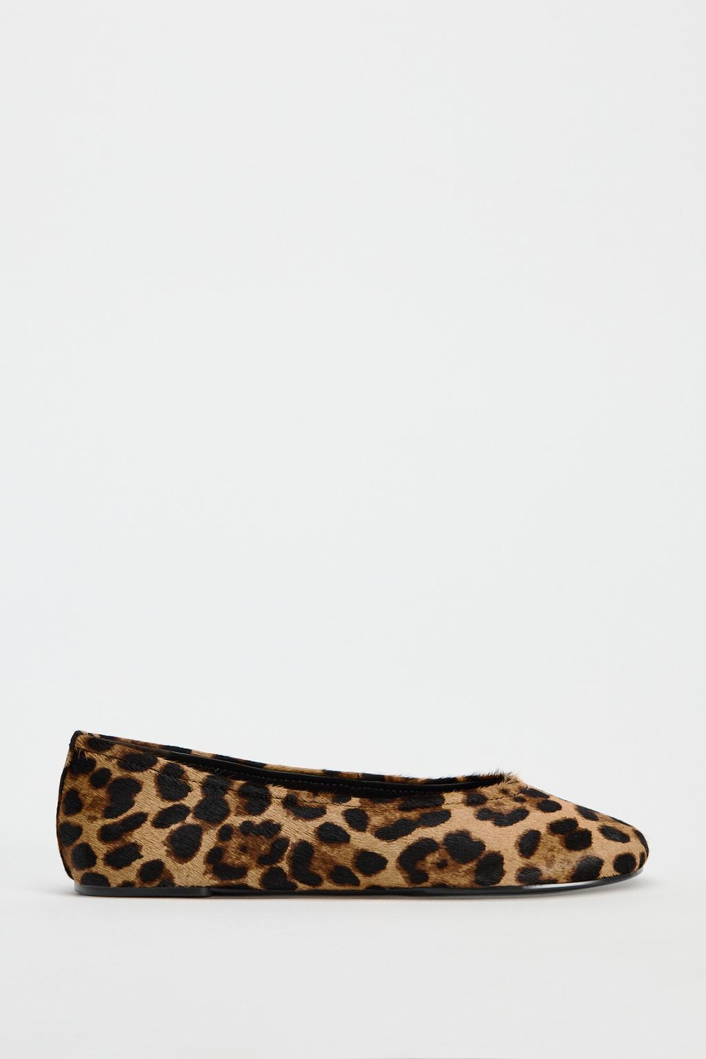 Thumbnail image for ANIMAL PRINT LEATHER BALLET FLATS