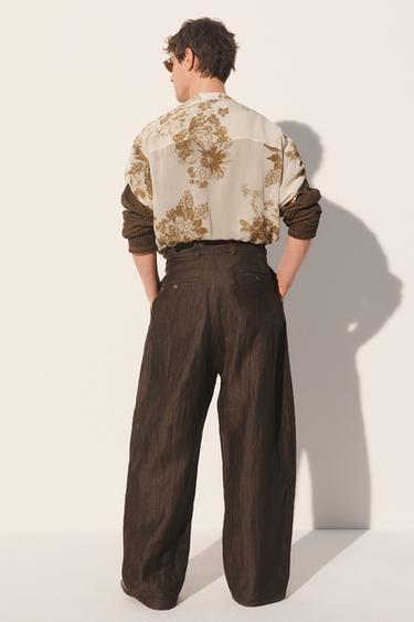 WIDE-LEG TROUSERS WITH BELTS - Brown / Taupe by Zara - Image 2