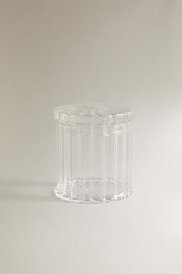 BOROSILICATE BATHROOM ORGANISER JAR - Transparent by Zara