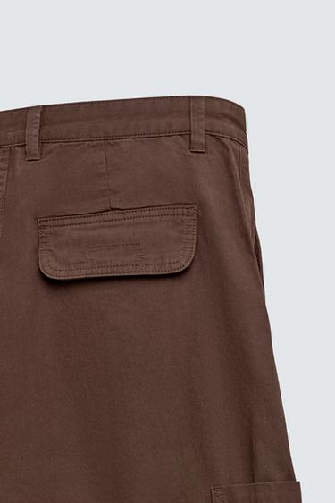 PANTALON BATTLE BALLON COUTURES - Marron de Zara - Image 9